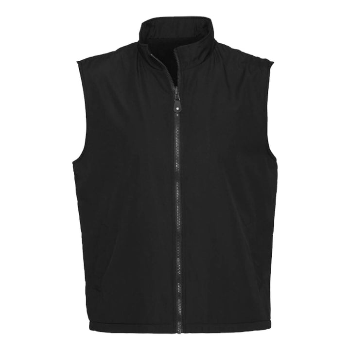 Biz Collection NV5300 Unisex Reversible Fleece Vest Black Front