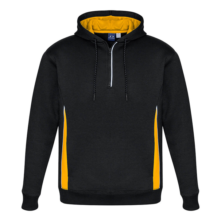 Biz Collection SW710M Renegade Adults Hoodie Black Gold Silver Front