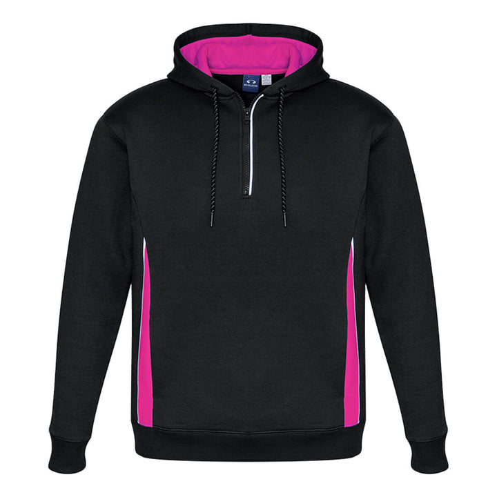 Biz Collection SW710M Renegade Adults Hoodie Black Magenta Silver Front