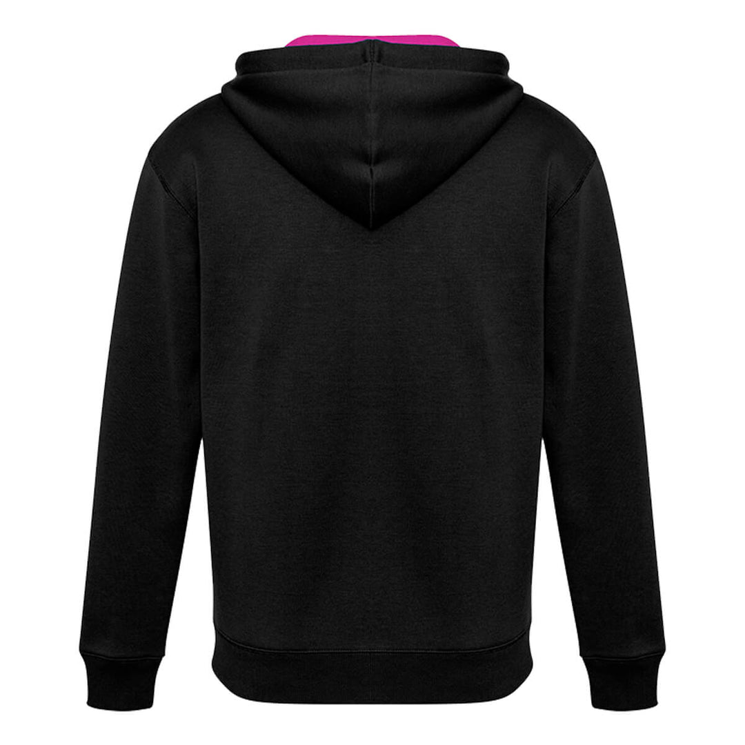 Biz Collection SW710M Renegade Adults Hoodie Black Magenta Silver Back