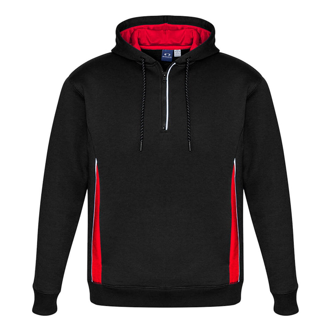 Biz Collection SW710M Renegade Adults Hoodie Black Red Silver Front