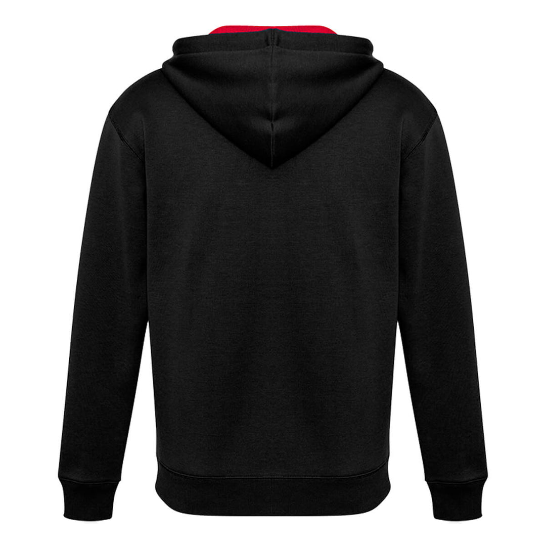 Biz Collection SW710M Renegade Adults Hoodie Black Red Silver Back