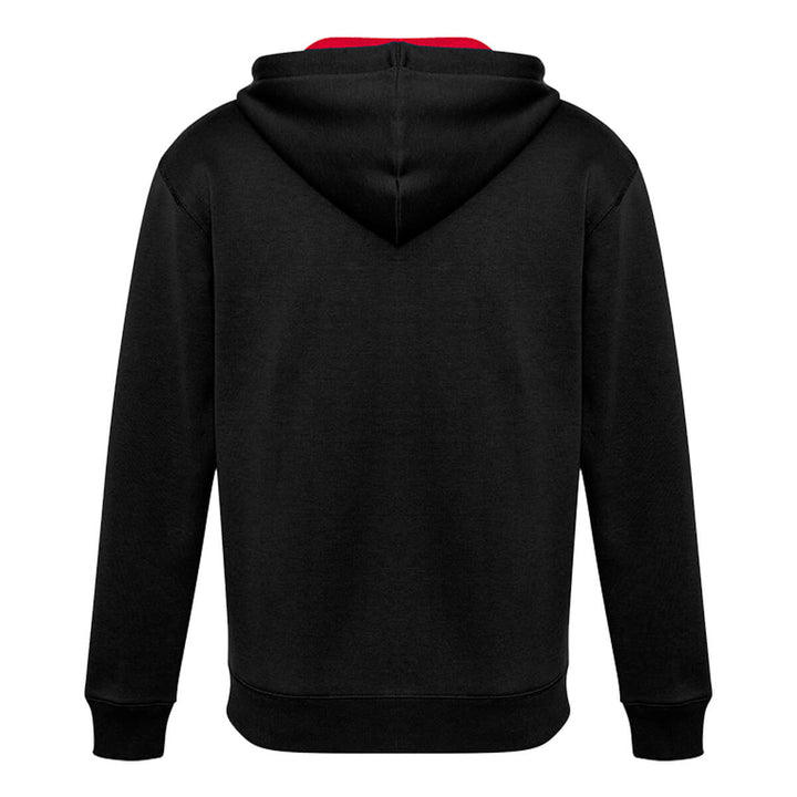 Biz Collection SW710M Renegade Adults Hoodie Black Red Silver Back