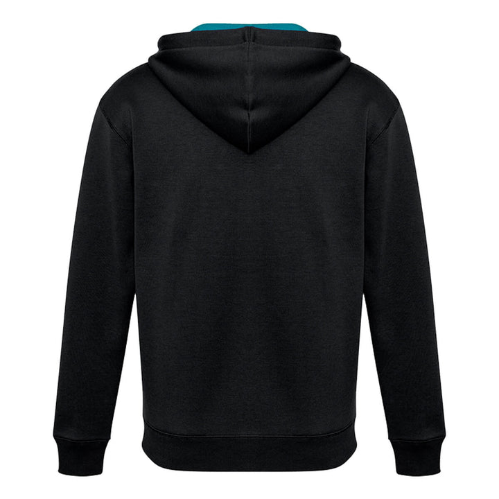 Biz Collection SW710M Renegade Adults Hoodie Black_Teal_Silver Back