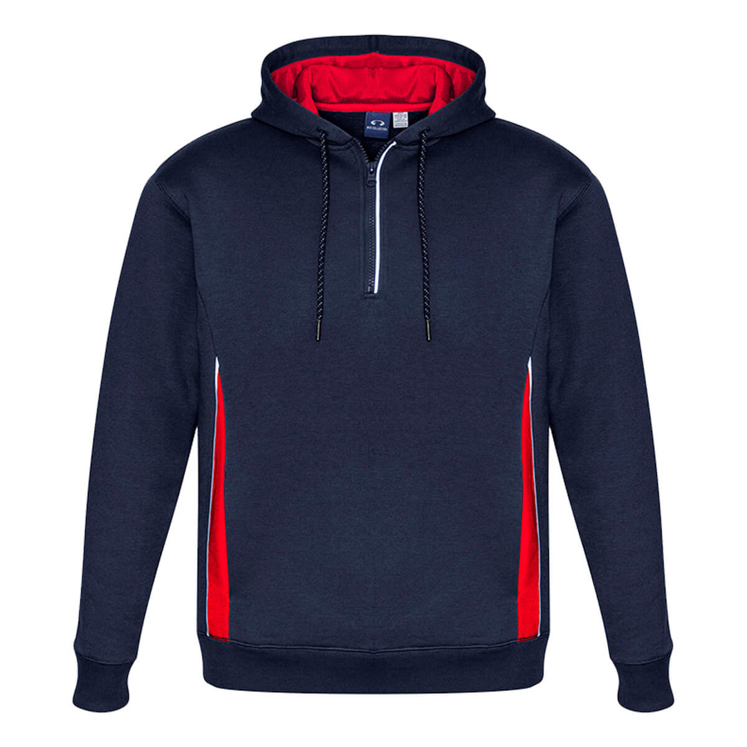 Biz Collection SW710M Renegade Adults Hoodie Navy Red Silver Front