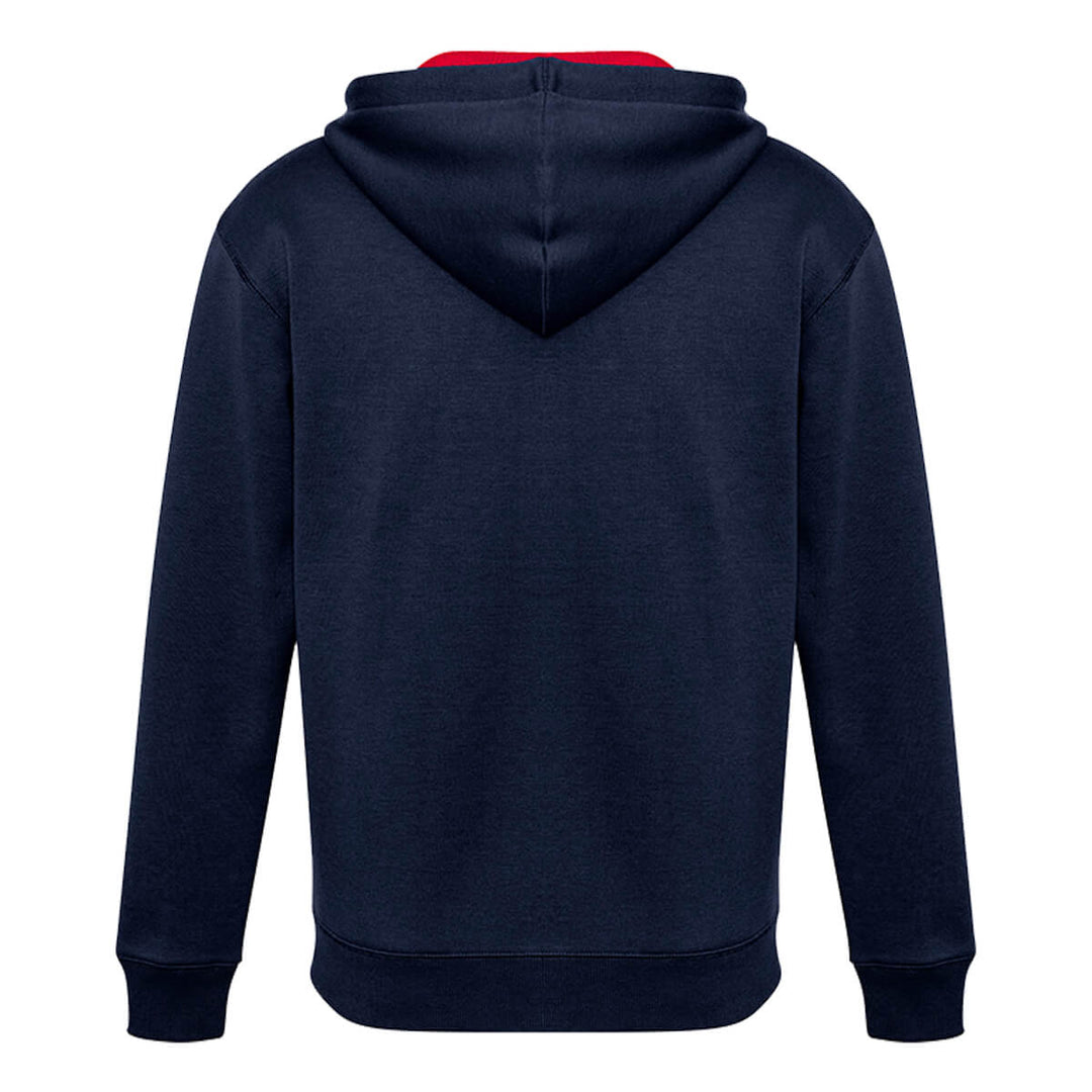 Biz Collection SW710M Renegade Adults Hoodie Navy Red Silver Back