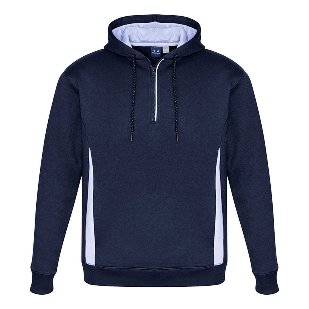 Biz Collection SW710M Renegade Adults Hoodie Navy White Silver Front