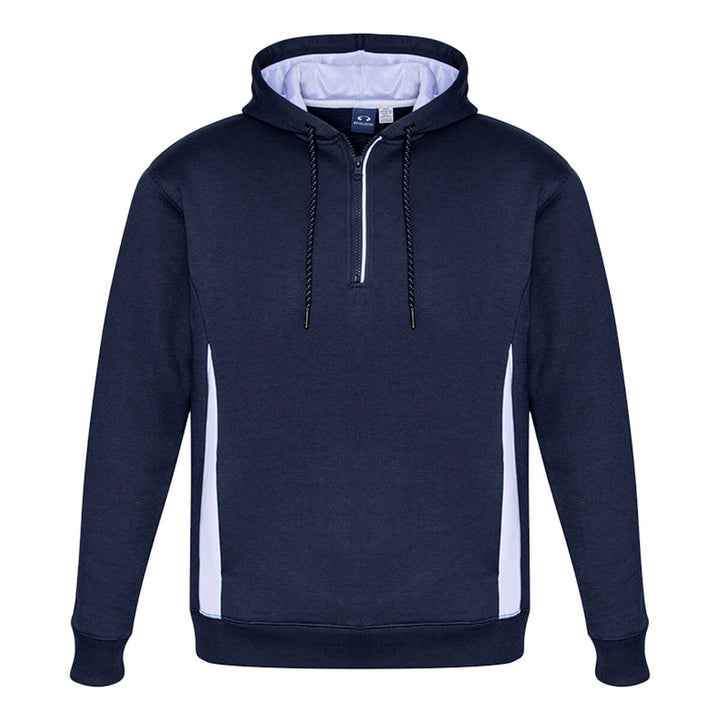 Biz Collection SW710M Renegade Adults Hoodie Navy White Silver Front