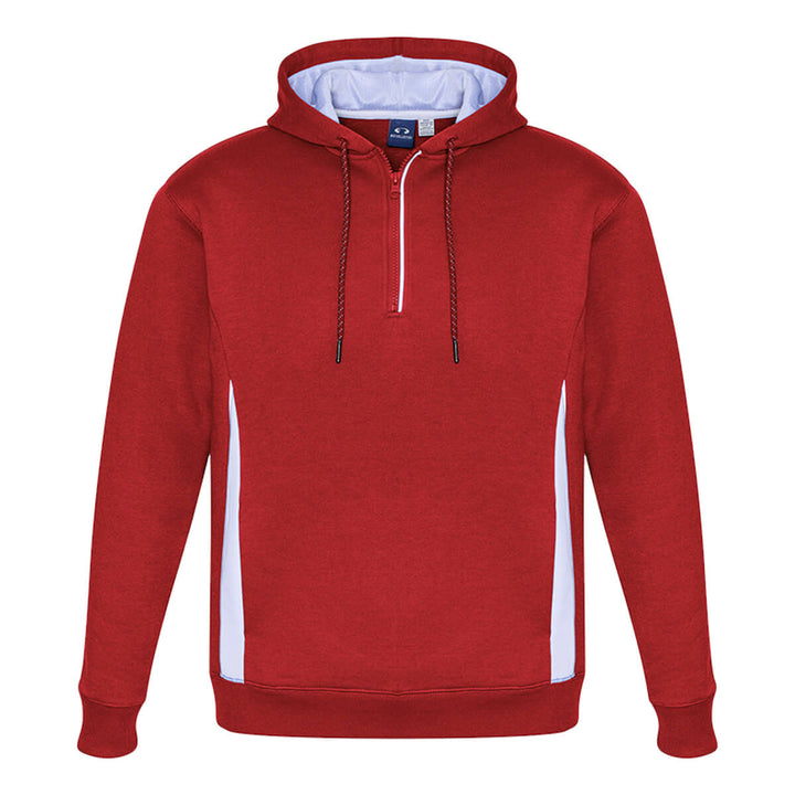 Biz Collection SW710M Renegade Adults Hoodie Red White Silver Front