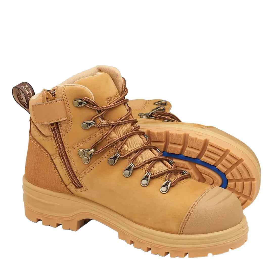 Blundstone 243 Wheat Nubuck Water-Resistant Leather Zip Side Safety Boot