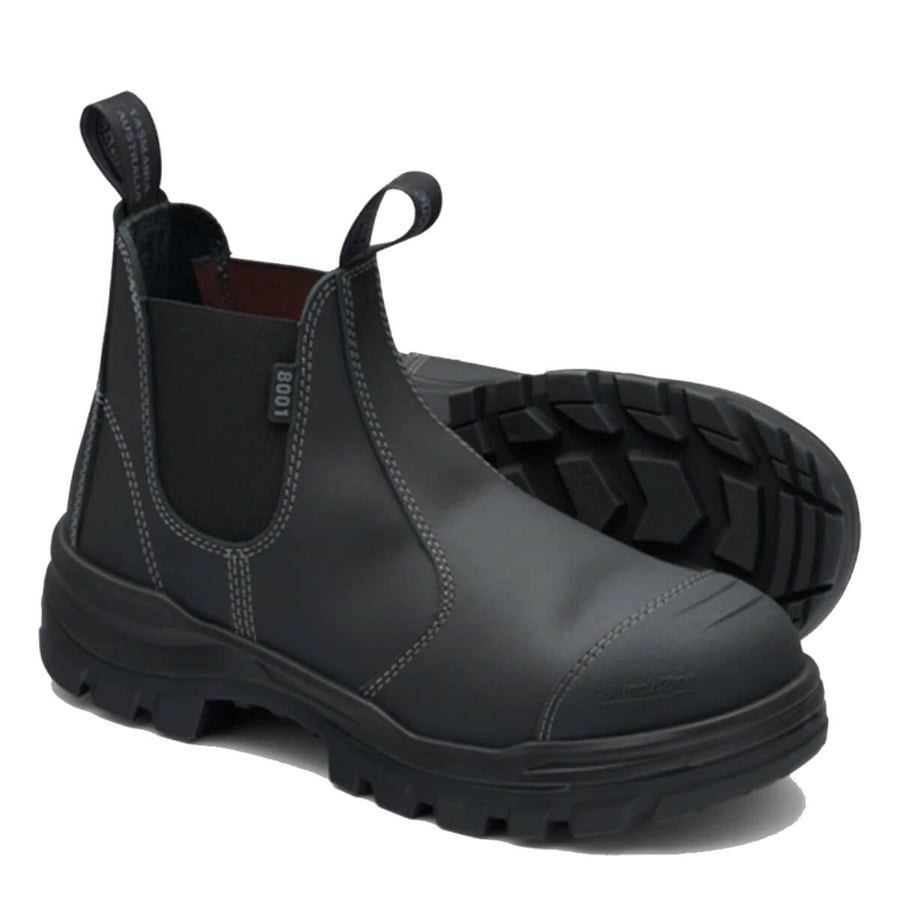 Blundstone Rotoflex 8001 Pull On Steel Cap Safety Boots Black