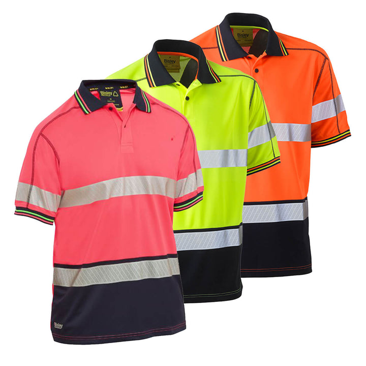 Bisley BK1219T Hi-Vis Taped Mesh Polo Short Sleeve