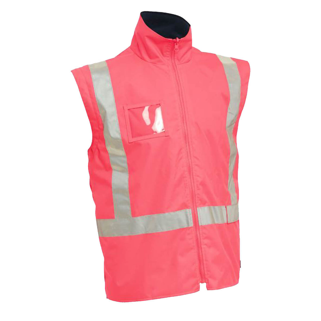 Bisley BK6975 Hi-Vis Five in One Jacket Pink/Navy View 6