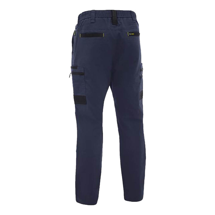 Bisley BPC6338 Flx & Move Stretch Canvas Elastic Waist Cargo Pants Navy Back