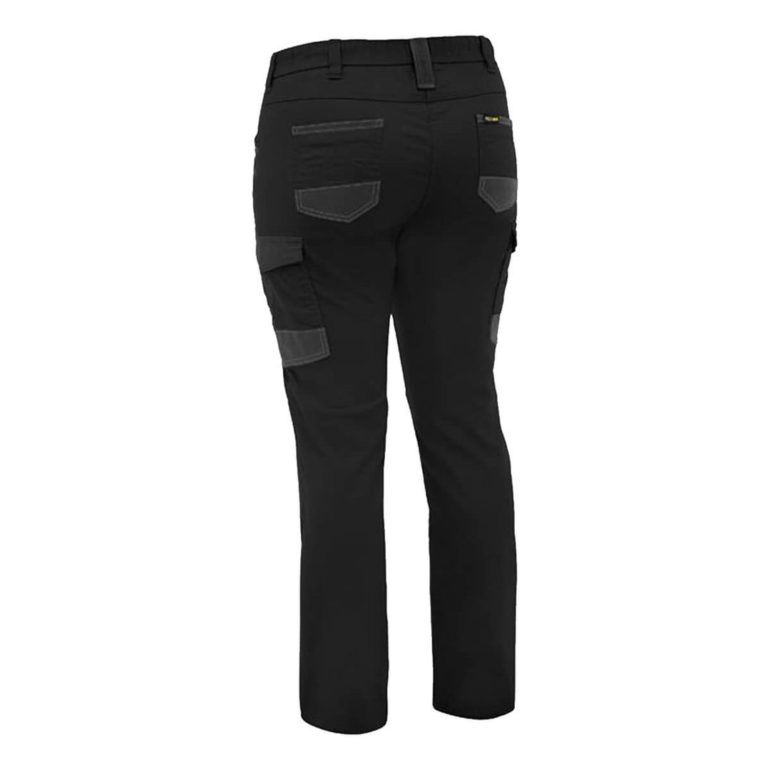 Bisley BPCL6338 Women's Flx & Move Stretch Canvas Elastic Waist Cargo Pants Black Back