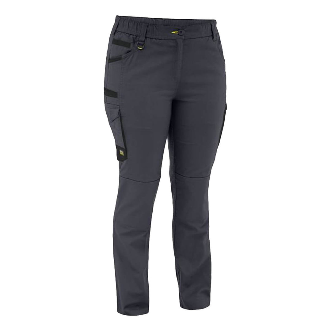 Bisley BPCL6338 Women's Flx & Move Stretch Canvas Elastic Waist Cargo Pants Charcoal