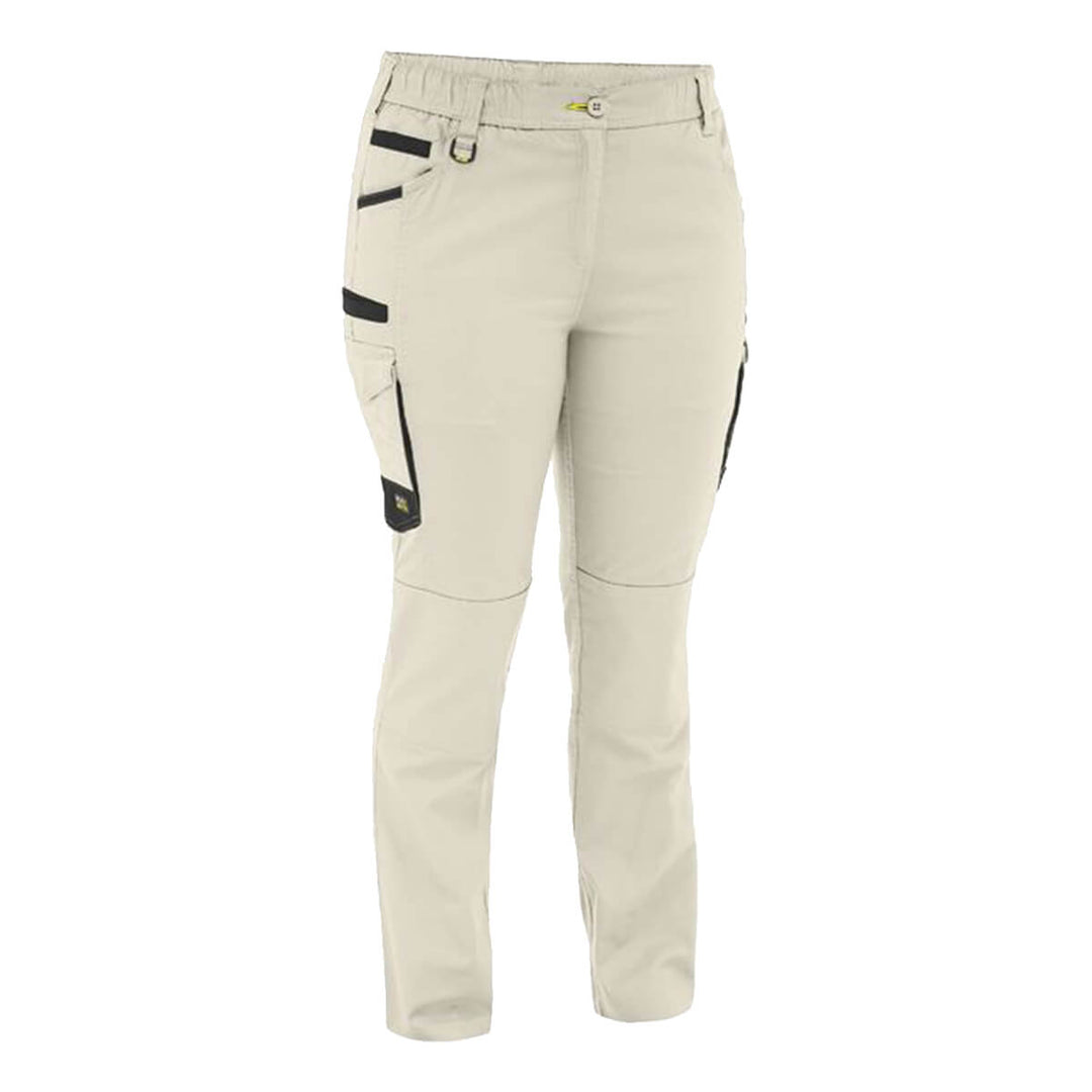 Bisley BPCL6338 Women's Flx & Move Stretch Canvas Elastic Waist Cargo Pants Stone