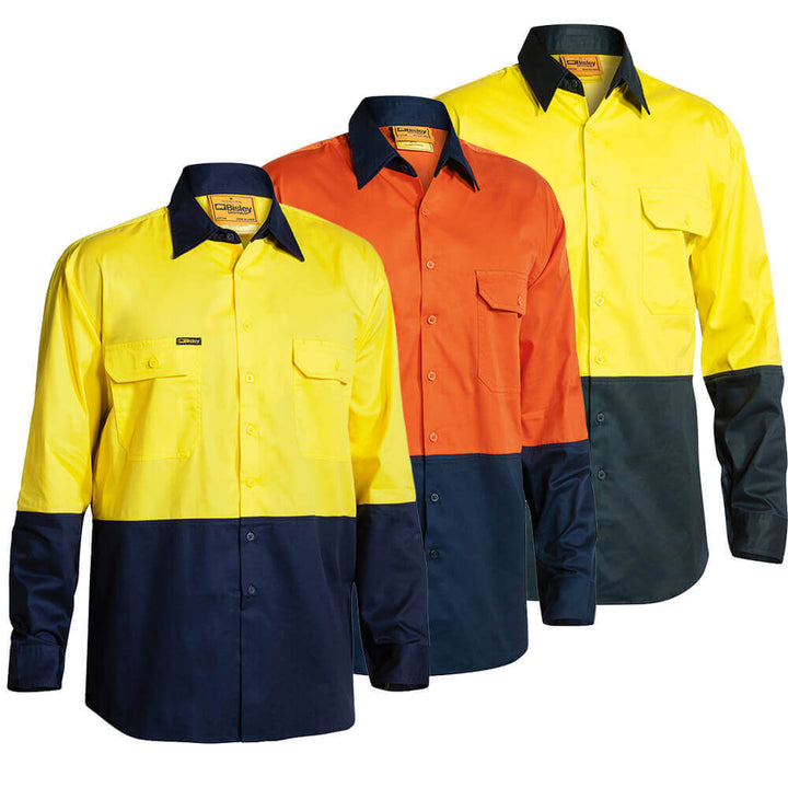 Bisley BS6895 Hi-Vis Lightweight Shirt Long Sleeve