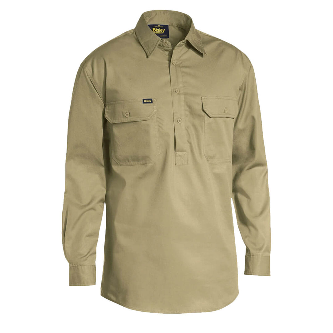 Bisley BSC6820 Lightweight Closed Front Shirt Long Sleeve