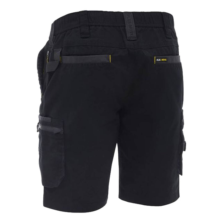 Bisley BSHC1338 Flx & Move Elastic Waist Cargo Short Black Back