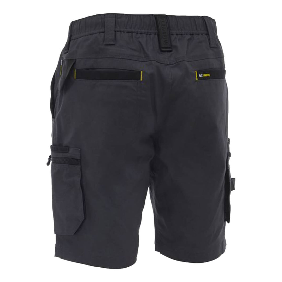 Bisley BSHC1338 Flx & Move Elastic Waist Cargo Short Charcoal Back