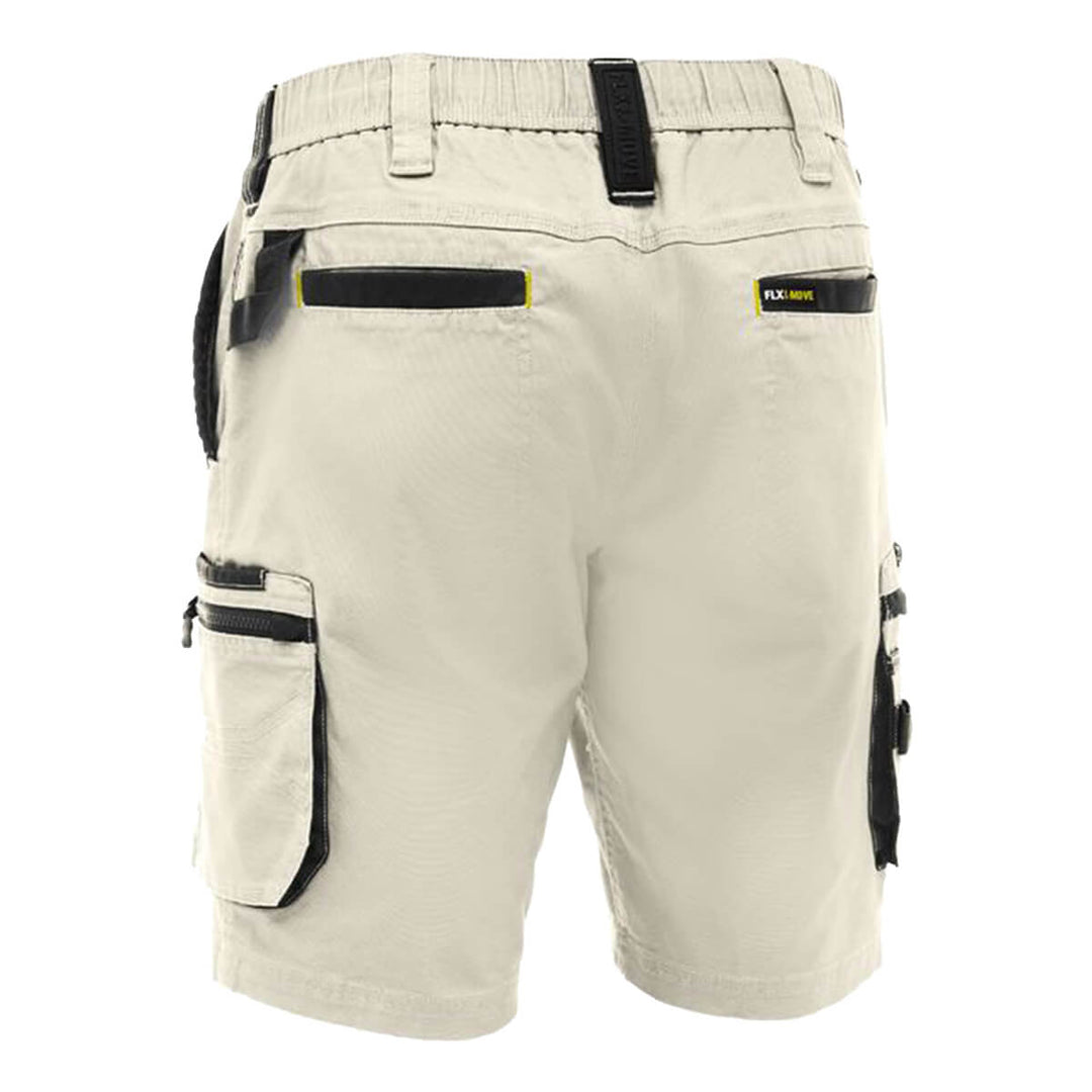 Bisley BSHC1338 Flx & Move Elastic Waist Cargo Short Stone Back