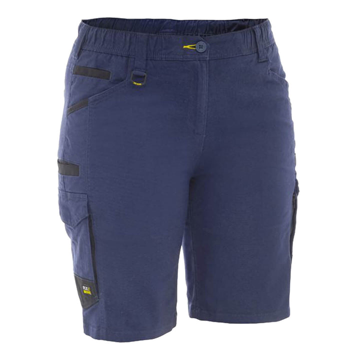 Bisley BSHL1338 Women's Flx & Move Elastic Waist Cargo Short Navy