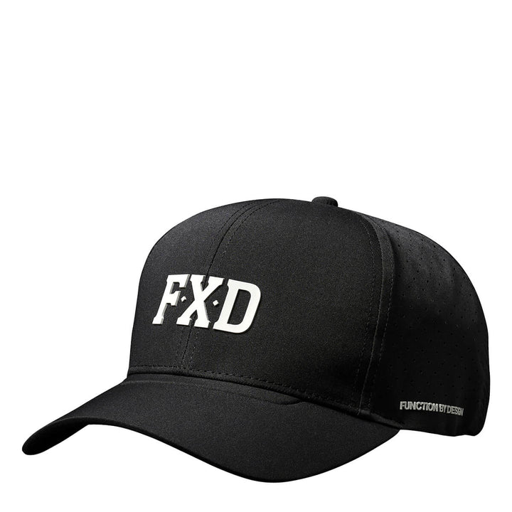 FXD CP12 Tech Baseball Cap Black Big Logo View 1