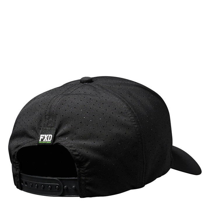 FXD CP12 Tech Baseball Cap Black Big Logo View 3