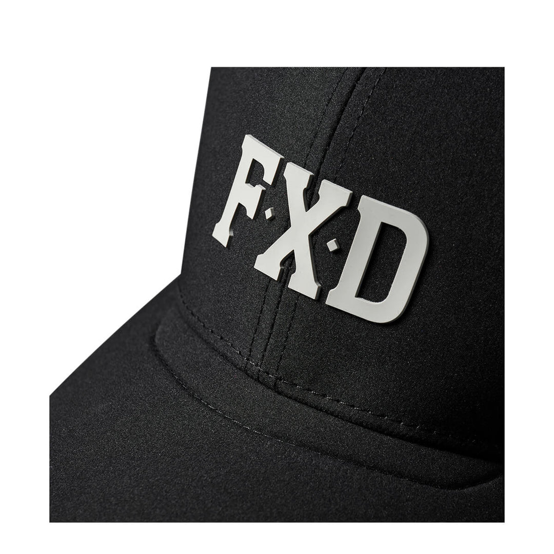 FXD CP12 Tech Baseball Cap Black Big Logo View 4