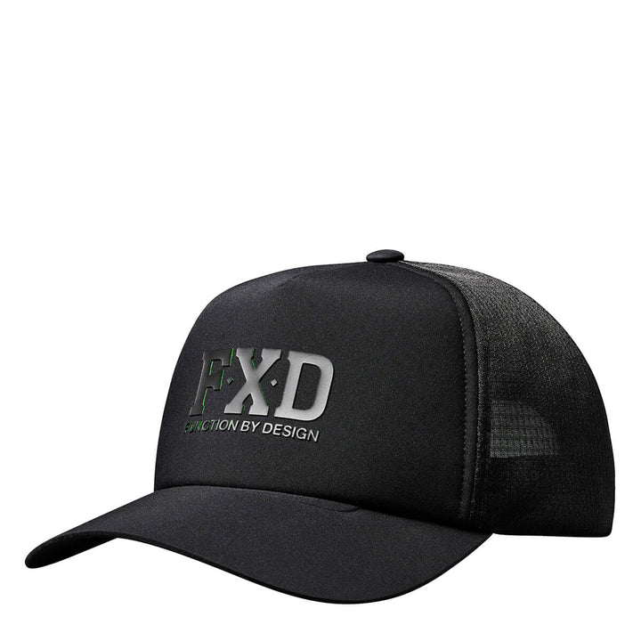 FXD CP13 Trucker Cap Black Big Logo View 1