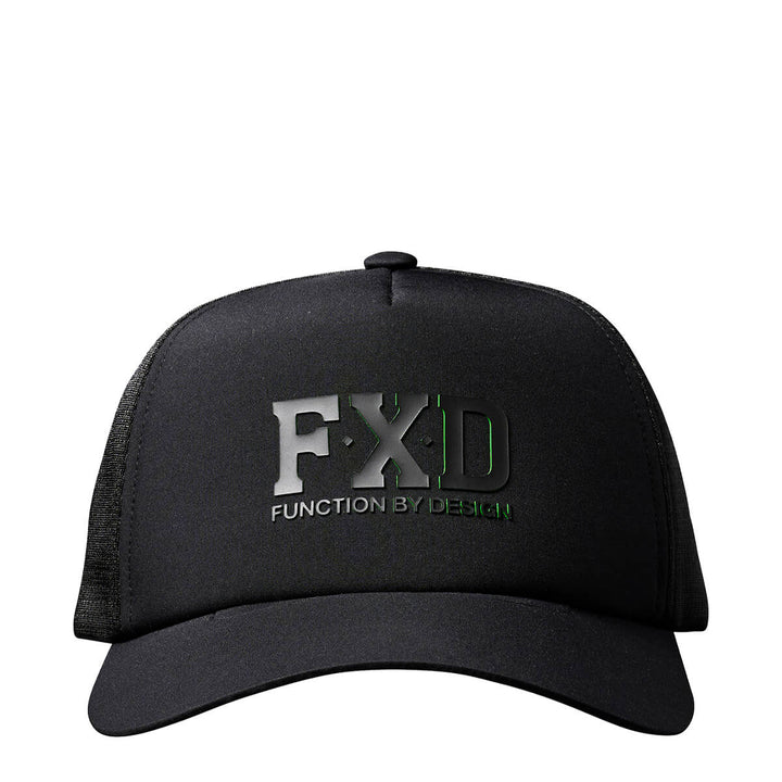 FXD CP13 Trucker Cap Black Big Logo View 2