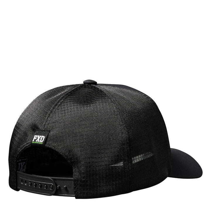 FXD CP13 Trucker Cap Black Big Logo View 3