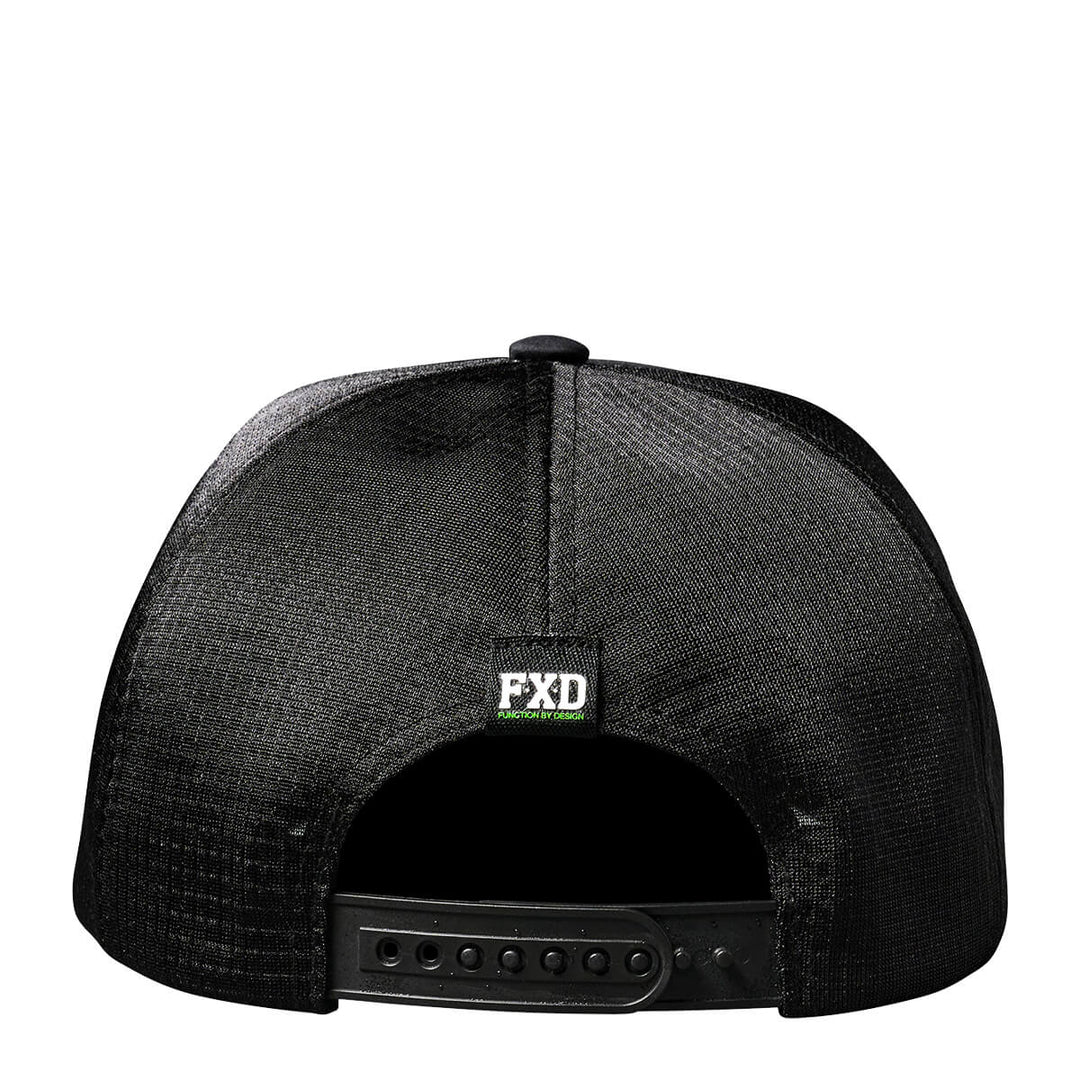 FXD CP13 Trucker Cap Black Big Logo View 4