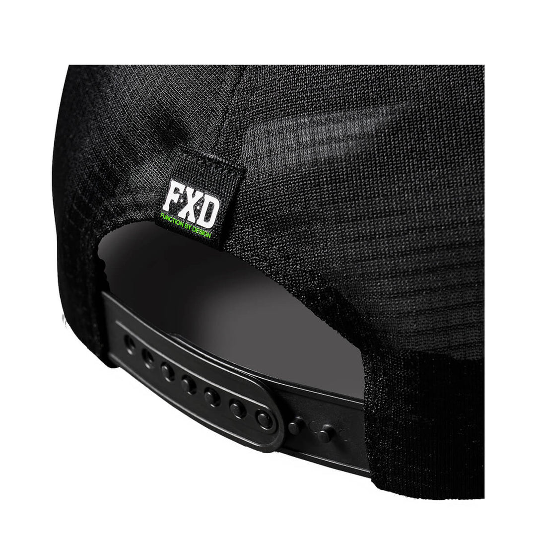 FXD CP13 Trucker Cap Black Big Logo View 6