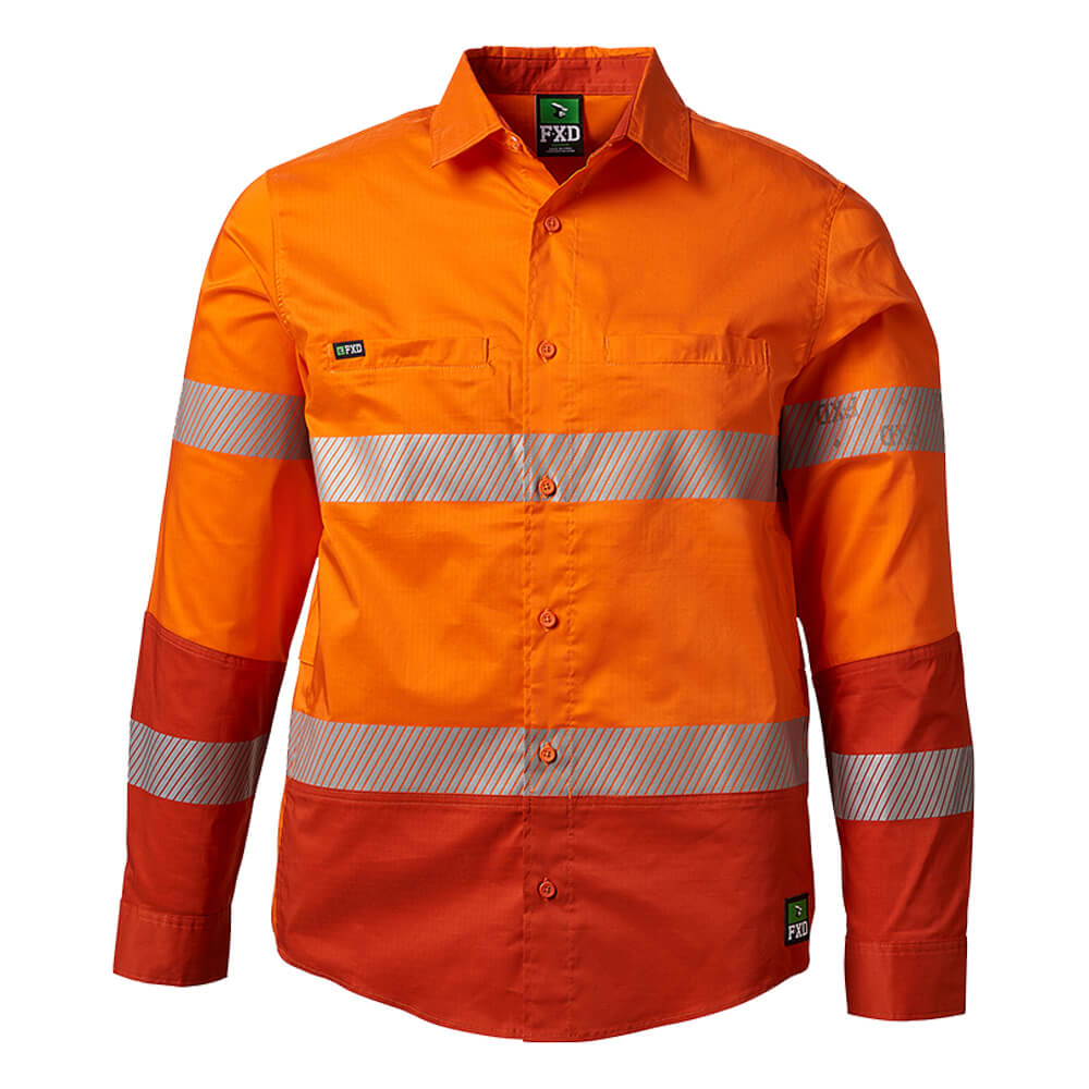 FXD LSH2T Mens Hi-Vis Taped Shirt Orange