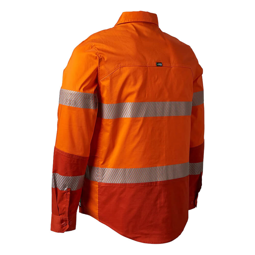 FXD LSH2T Mens Hi-Vis Taped Shirt Orange Back LHS