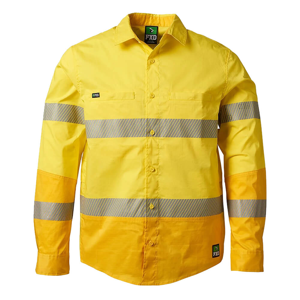 FXD LSH2T Mens Hi-Vis Taped Shirt Yellow