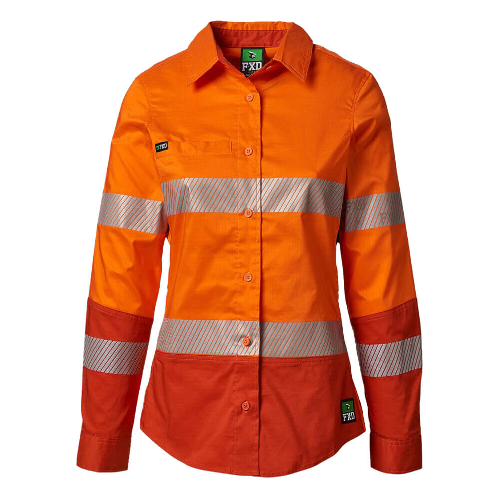 FXD LSH2WT Womens Hi-Vis Taped Shirt Orange