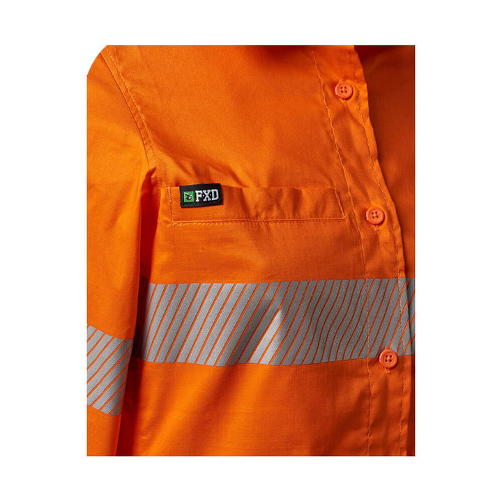 FXD LSH2WT Womens Hi-Vis Taped Shirt Orange Front Pocket