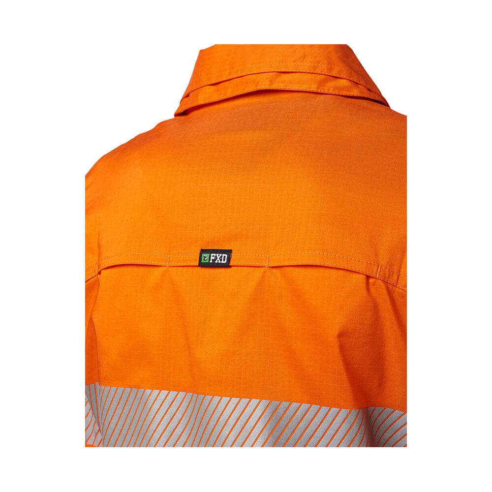 FXD LSH2WT Womens Hi-Vis Taped Shirt Orange Back Logo