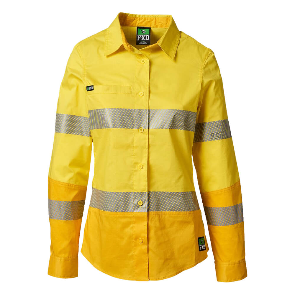 FXD LSH2WT Womens Hi-Vis Taped Shirt Yellow