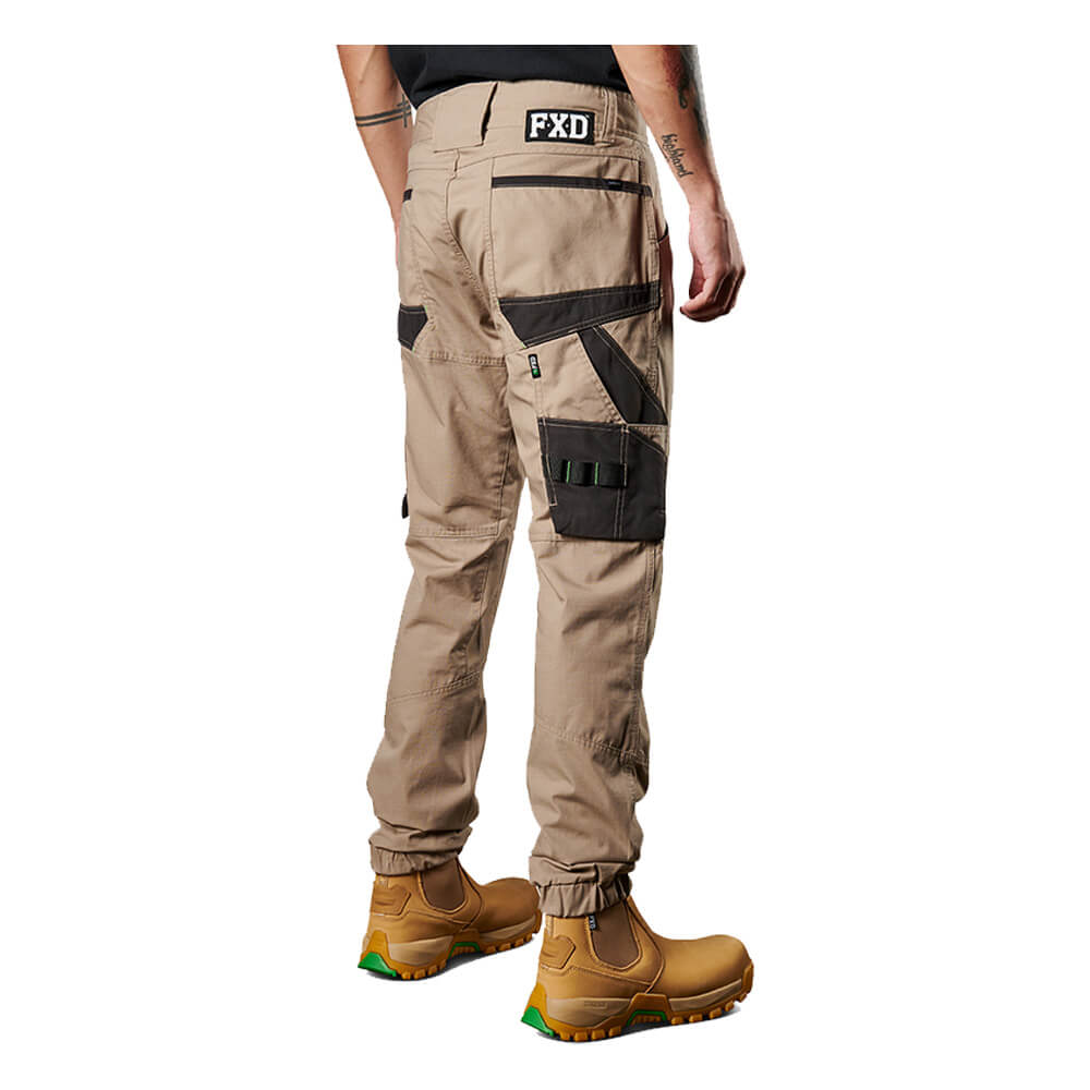 FXD WP11 Cuffed Work Pants Khaki Back RHS