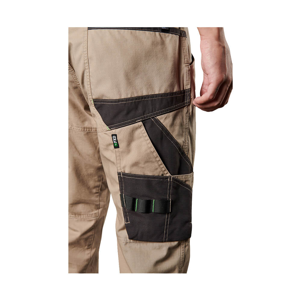 FXD WP11 Cuffed Work Pants Khaki Pocket Detail