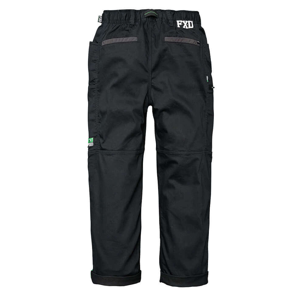 FXD WP6 360 Stretch Elastic Waist Work Pant W/Belt Black Back