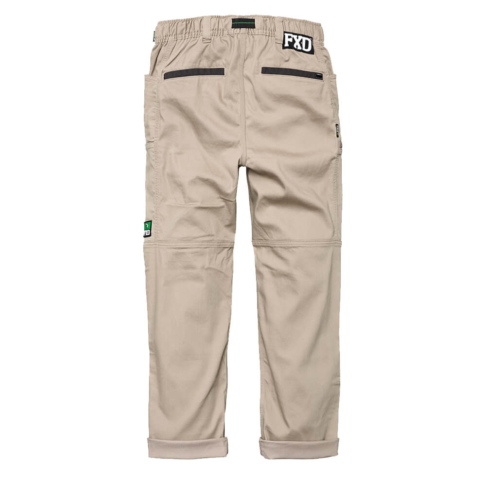 FXD WP6 360 Stretch Elastic Waist Work Pant W/Belt Khaki Back