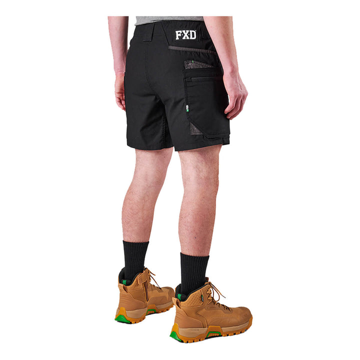 FXD WS6 Stretch Cargo Short Black Back RHS