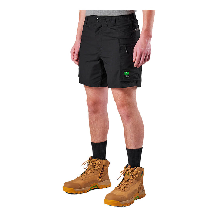 FXD WS6 Stretch Cargo Short Black LHS