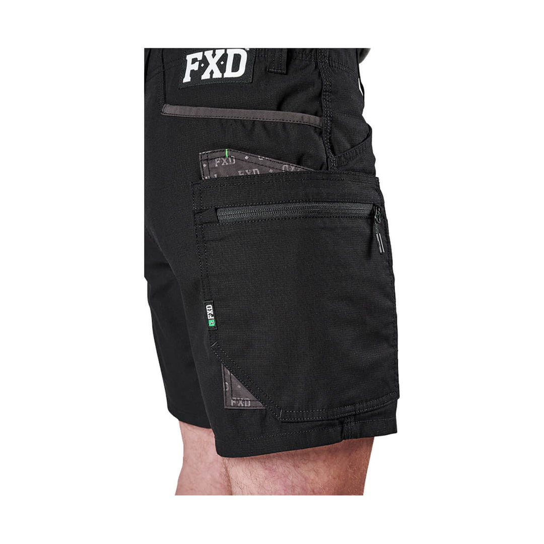 FXD WS6 Stretch Cargo Short Black Pocket Detail