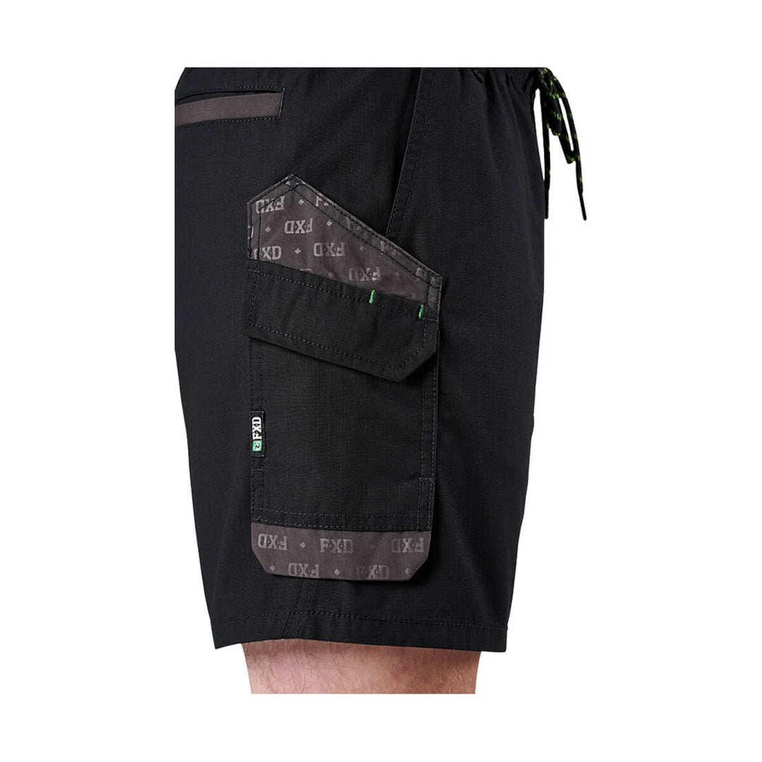 FXD WS7 Elastic Waist Utility Short Black View 7